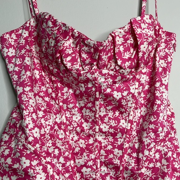 ZARA pink floral corset bodysuit - Picture 5 of 10